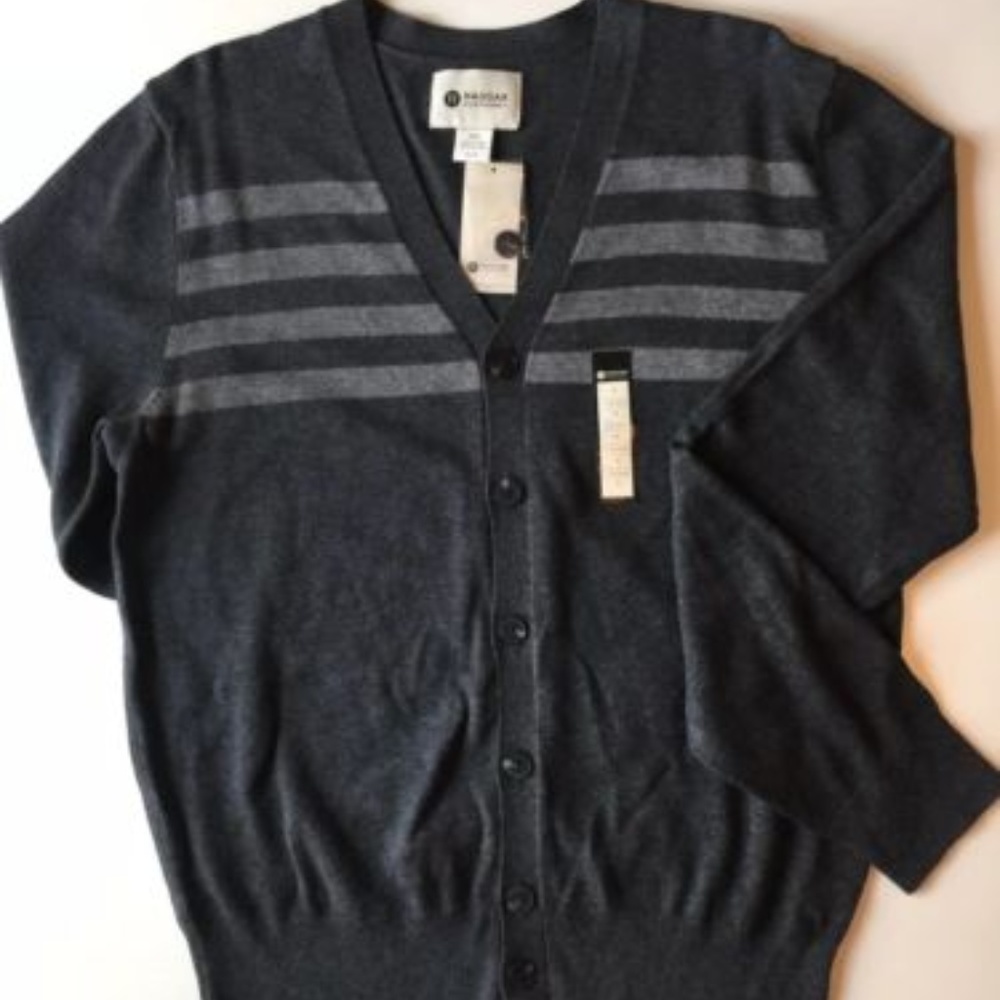 Haggar,Men's Button Down, Stripe Cardigan